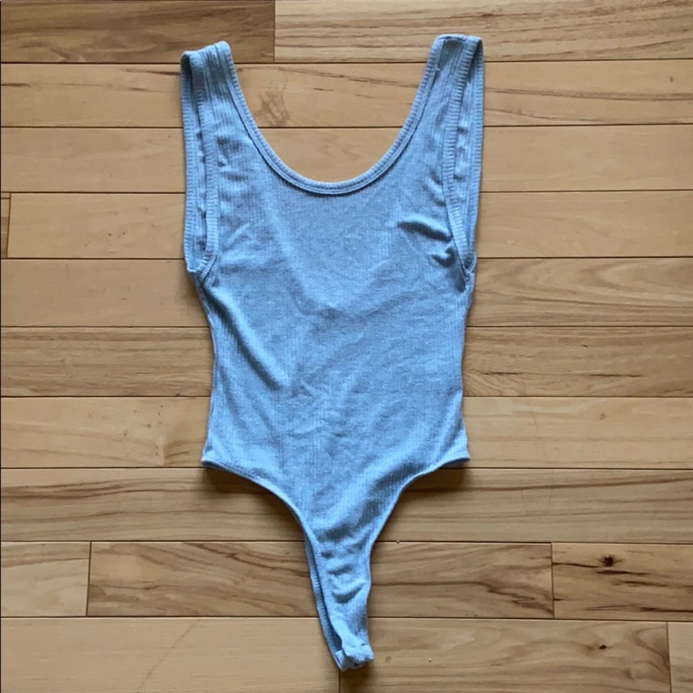 Kendall and Kylie baby blue bodysuit tank top